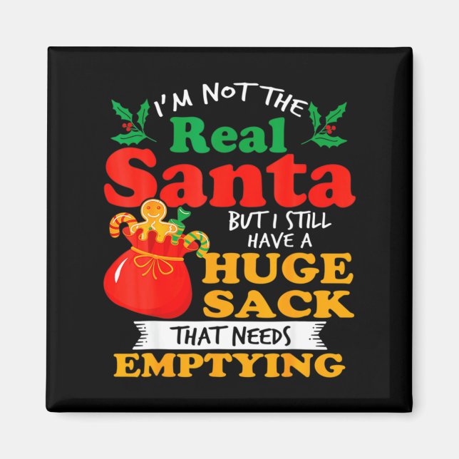 Aimant Naughty Christmas For Men Huge Package Sack Dirty  (Devant)