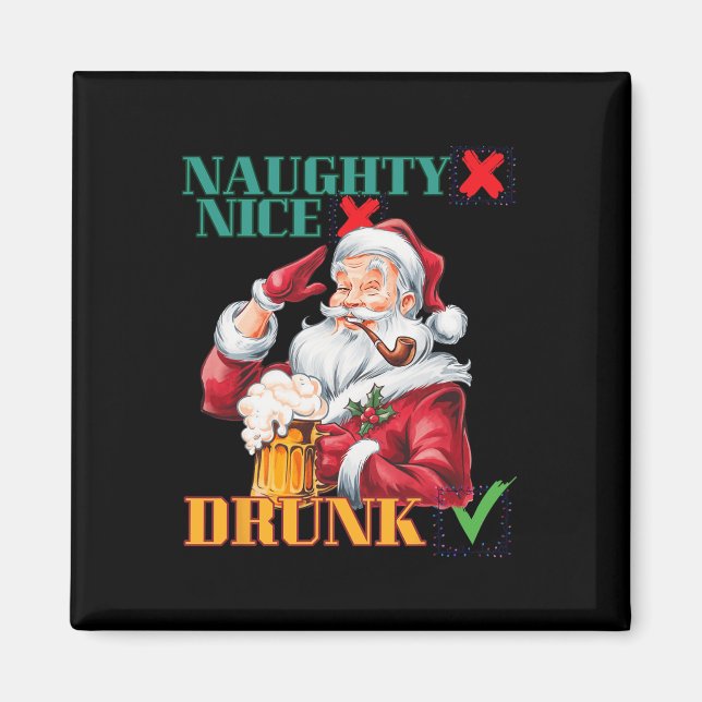 Aimant Naughty Nice Drunk (Devant)