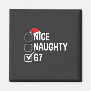 Aimant Naughty Nice Six Seven 67 Liste des Vilains Noël