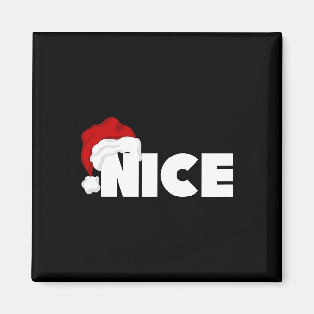 Aimant Naughty Ou Nice Correspondant Noël Drôle Père Noël (Devant)