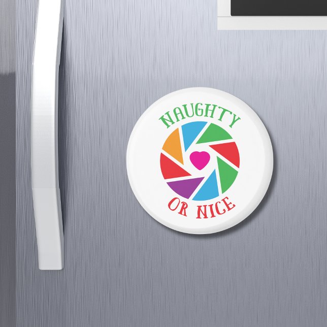 Aimant Naughty ou Nice Père Noël Cam Drôle Noël moderne (Créateur téléchargé)