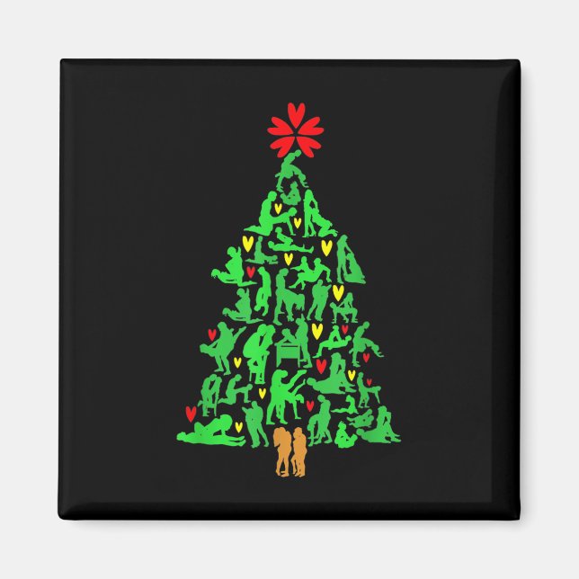 Aimant Naughty Xmas Ornements Kamasutra Humour Adulte Chr (Devant)