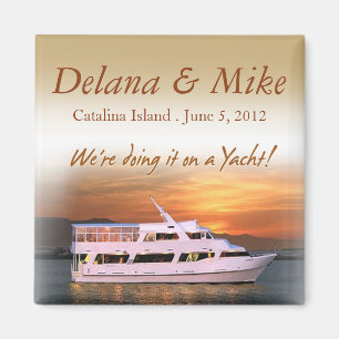 Aimant Nautique Yacht Destination Mariage Faveur Keepsaké