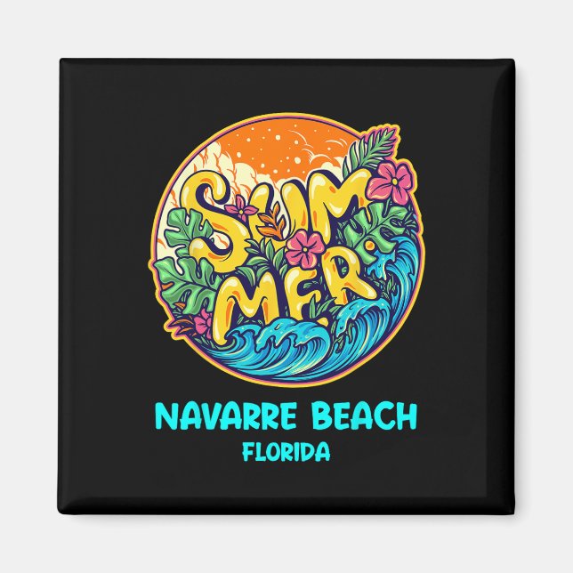 Aimant Navarre Beach Floride Souvenir De Vacances D'été H (Devant)