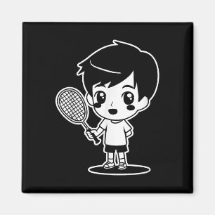 Aimant Navette sport Badminton Cartoon Racquet pour enfan