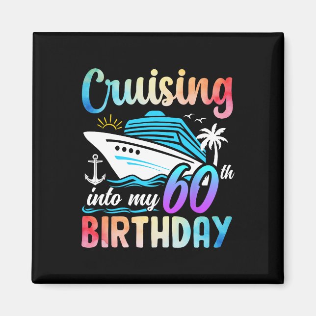 Aimant Naviguer vers mon 60e anniversaire 60 ans Annivers (Devant)