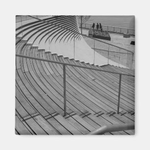Aimant Navy Pier Stairs Grayscale