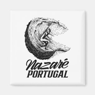 Aimant Nazaré Portugal Surfage Surfeur Vague de surf