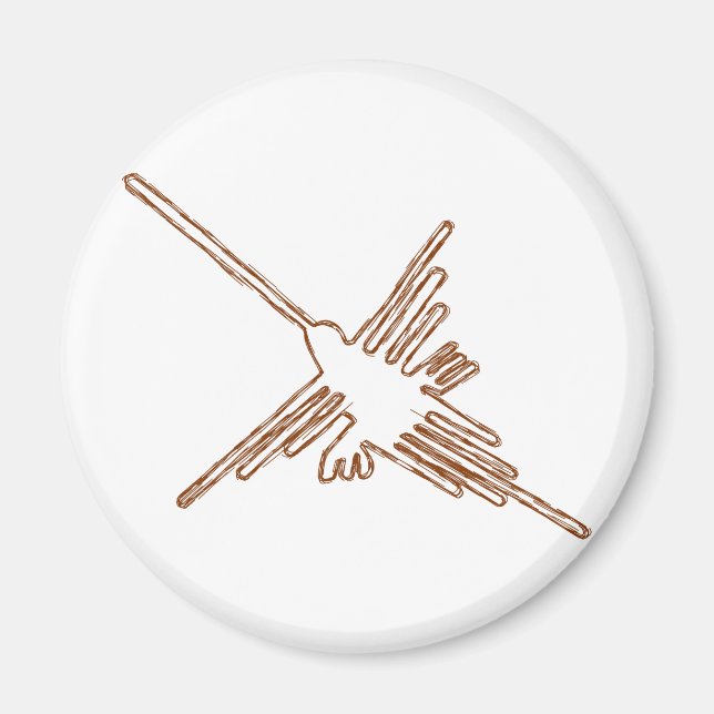 Aimant Nazca Lines Croquis de colibris (Devant)