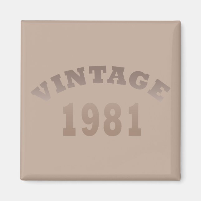 Aimant Né dans le millésime d'anniversaire 1981 (Devant)