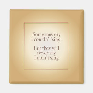 Aimant Ne dis jamais que je n'ai pas chanté