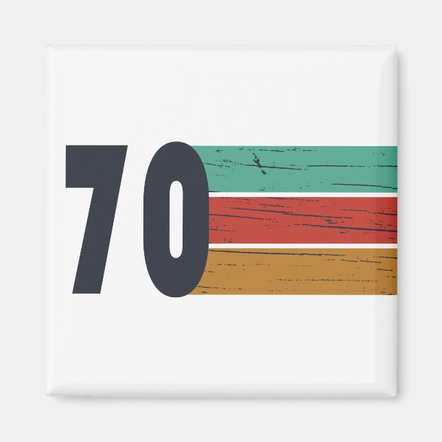 Aimant Né en 1970 cadeau d'anniversaire vintage (Devant)