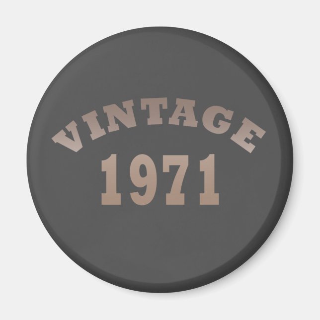 Aimant Né en 1971 cadeau d'anniversaire vintage (Devant)