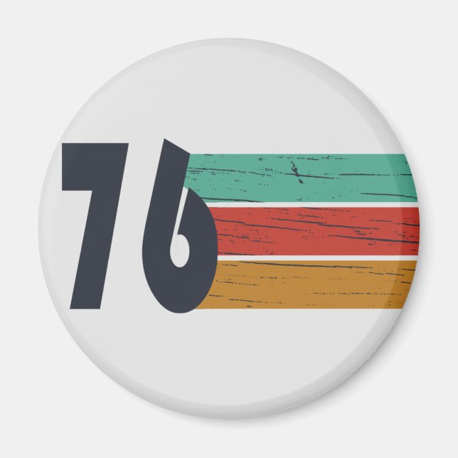 Aimant Né en 1976 cadeau d'anniversaire vintage (Devant)