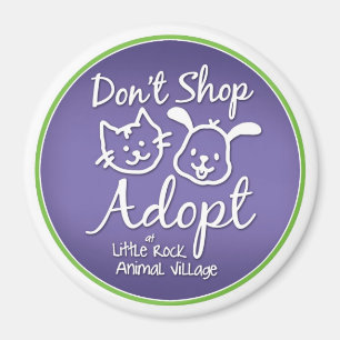 Aimant "Ne faites pas des emplettes, n'adoptez pas"
