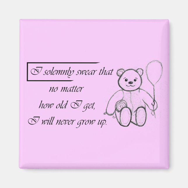 Aimant Ne jamais grandir (Devant)