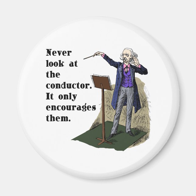 Aimant Ne jamais regarder le chef (Devant)