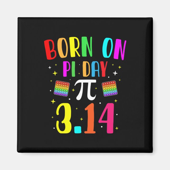 Aimant Né Le Jour Du Pi Mars Anniversaire Math Enseignant (Devant)
