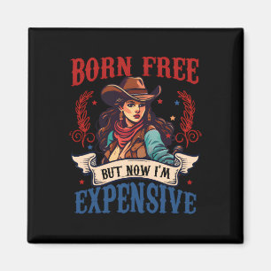 Aimant Né libre mais maintenant je suis cher, Retro Quart