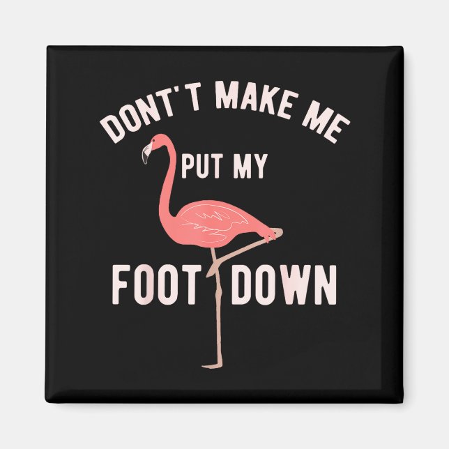 Aimant Ne me faites pas poser mon pied Funny Flamingo  (Devant)