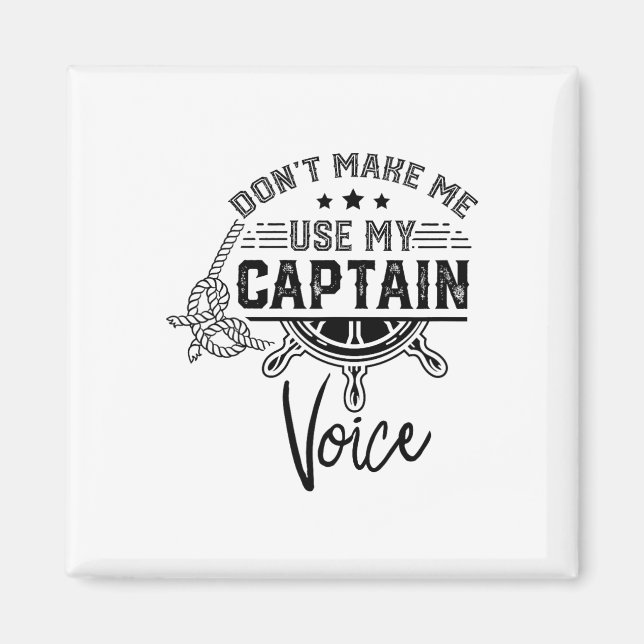 Aimant Ne me faites pas utiliser ma voix de capitaine Ski (Devant)