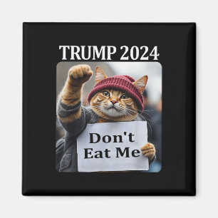Aimant Ne me mangez pas de chats pour Trump 2024 1