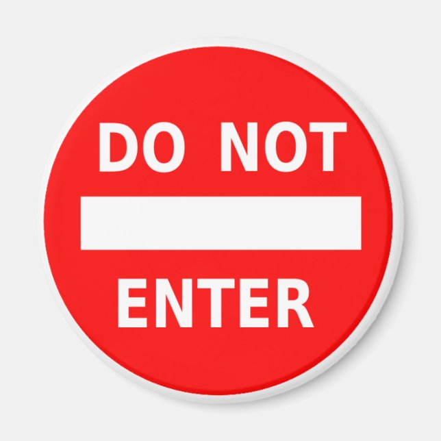 Aimant Ne pas entrer d'aimant (Devant)