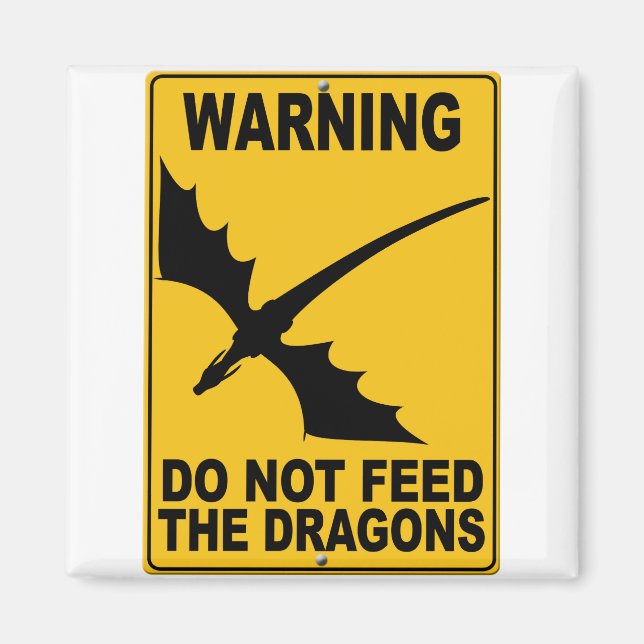 Aimant Ne pas nourrir les dragons (Devant)