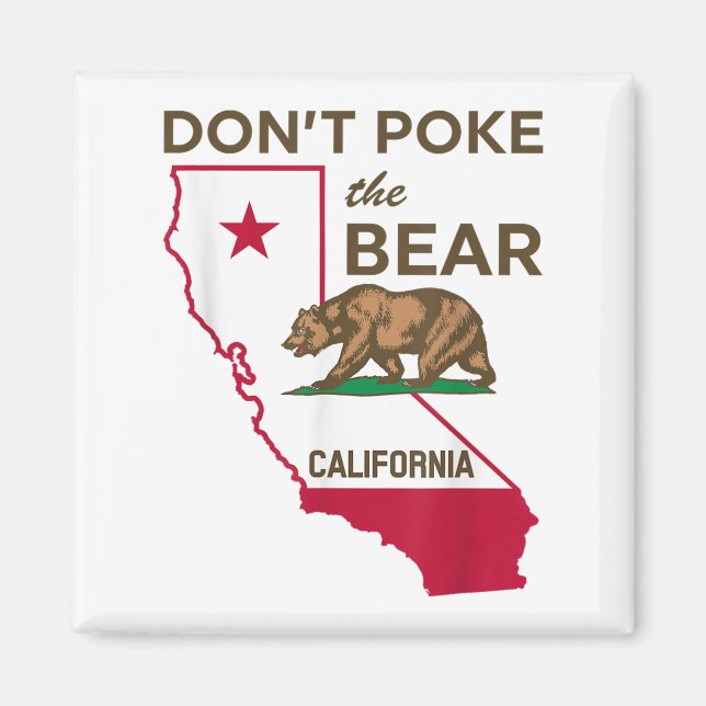 Aimant Ne pas prendre l’ours en Californie (Devant)