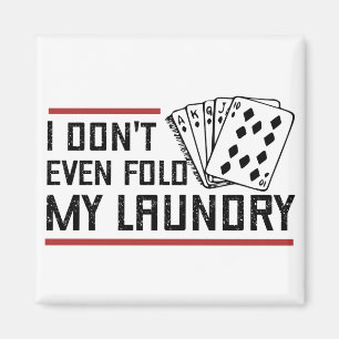 Aimant Ne Plier même pas Lave-linge Funny Cartes Poker Jo