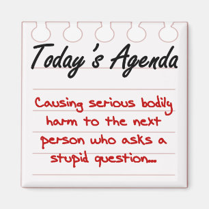 Aimant Ne posez pas les questions stupides