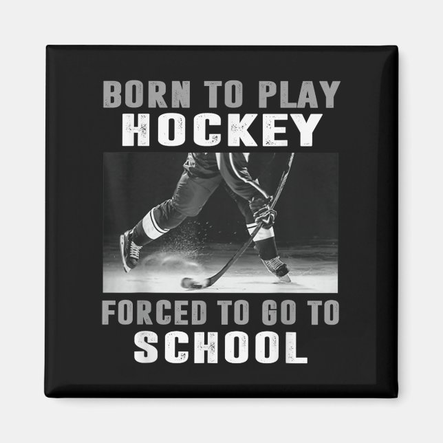Aimant Né Pour Jouer Au Hockey Forcé D'Aller À L'École (Devant)