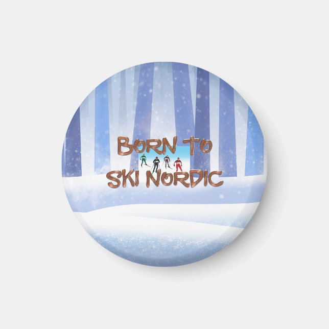AIMANT NÉ POUR SKIER NORDIQUE (Devant)