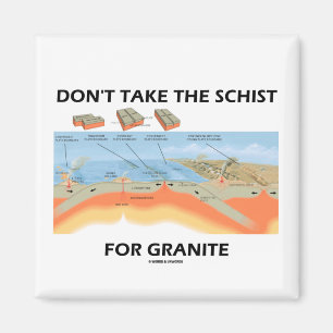 Aimant Ne prenez pas le schiste pour le granit (l'humour