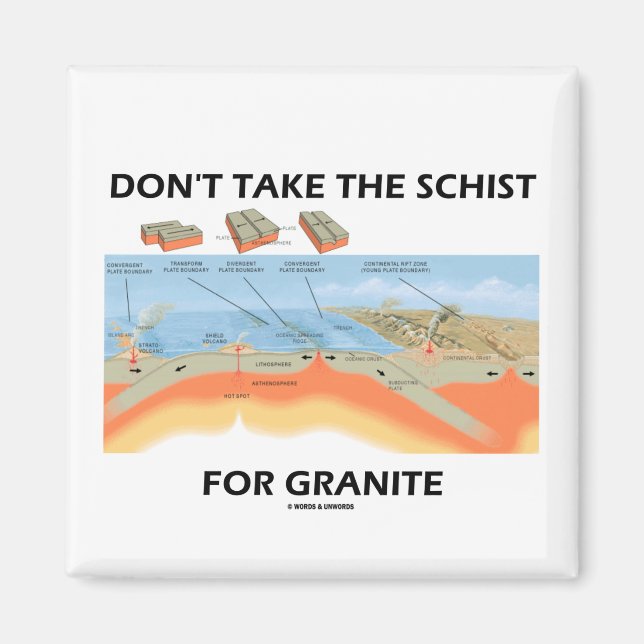 Aimant Ne prenez pas The Schist For Granite (Humour de gé (Devant)