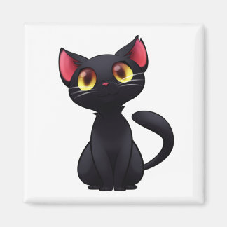 Aimant Ne quittez pas la maison sans chat noir