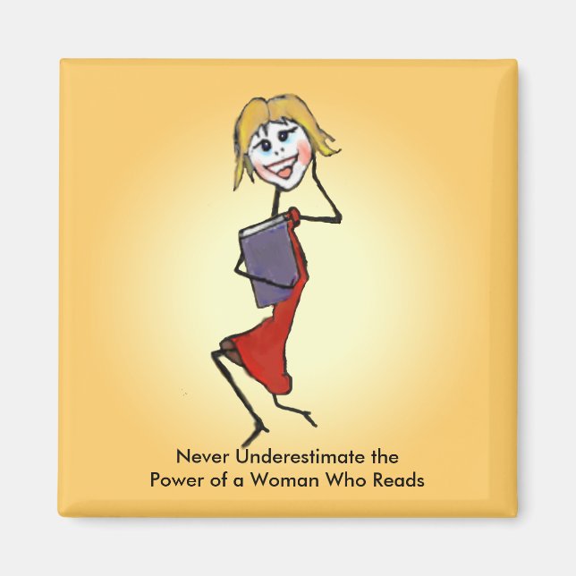 Aimant Ne sous-estimez jamais le pouvoir d'une femme qui  (Devant)