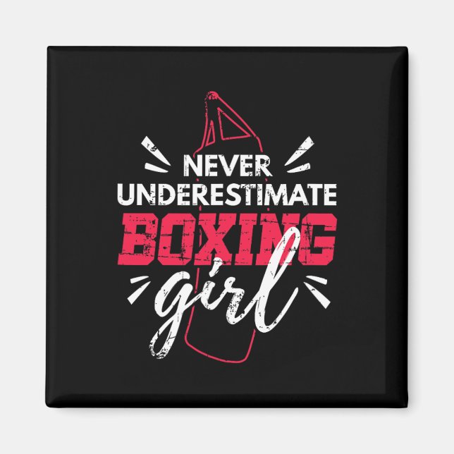 Aimant Ne sous-estimez jamais une fille de boxe Mma Kickb (Devant)