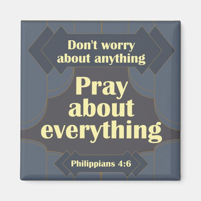 Aimant Ne vous inquiétez de rien Philippiens 4:6 (Devant)