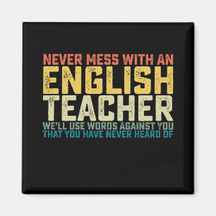 Aimant Ne vous mêlez jamais d'un professeur d'anglais Nou