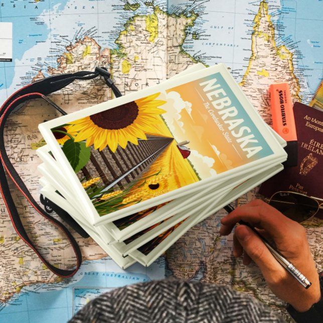 Aimant Nebraska vintage (Créateur téléchargé)