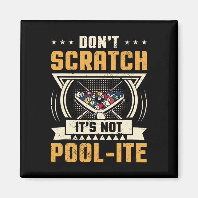 Aimant N'Écratez Pas Son Pas De Pool-ite Snooker Billiard (Devant)