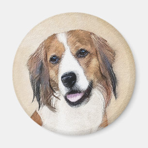 Aimant Nederlandse Kooikerhondje Peinture - Chien Art