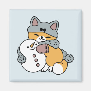 Aimant Neige beaucoup amusant Chat hiver vacances Design