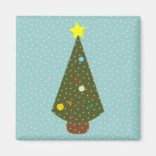 Aimant neige d'arbre de Noël