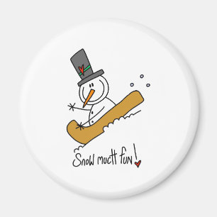 Aimant Neige de bonhomme de neige beaucoup d'amusement