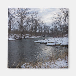 Aimant Neige Le Long De La Rivière James
