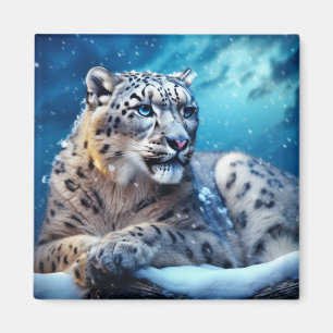 Aimant Neige léopard animal faune sauvage Mur Art