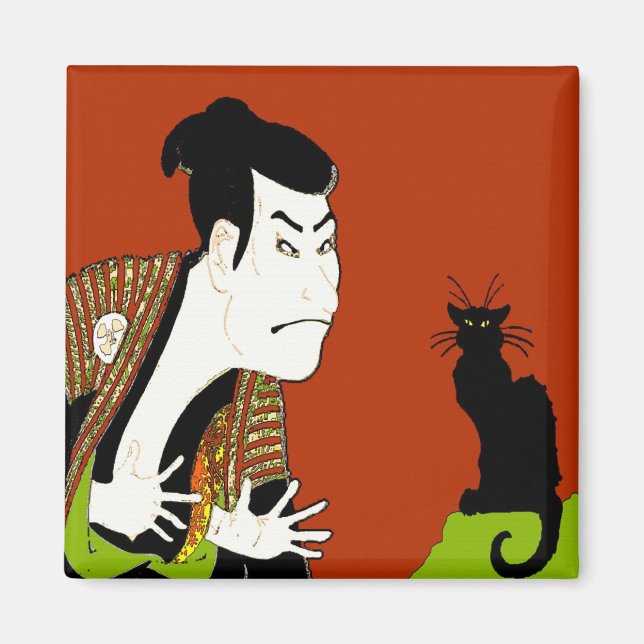 Aimant Neko, Black Cat (Devant)