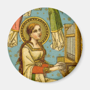 Aimant Néo-gothique Ste Cecilia de Rome (détail; BNG 02)